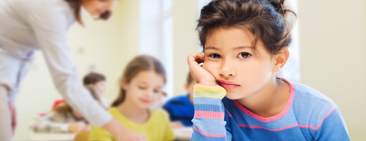 traumatized child in classroom