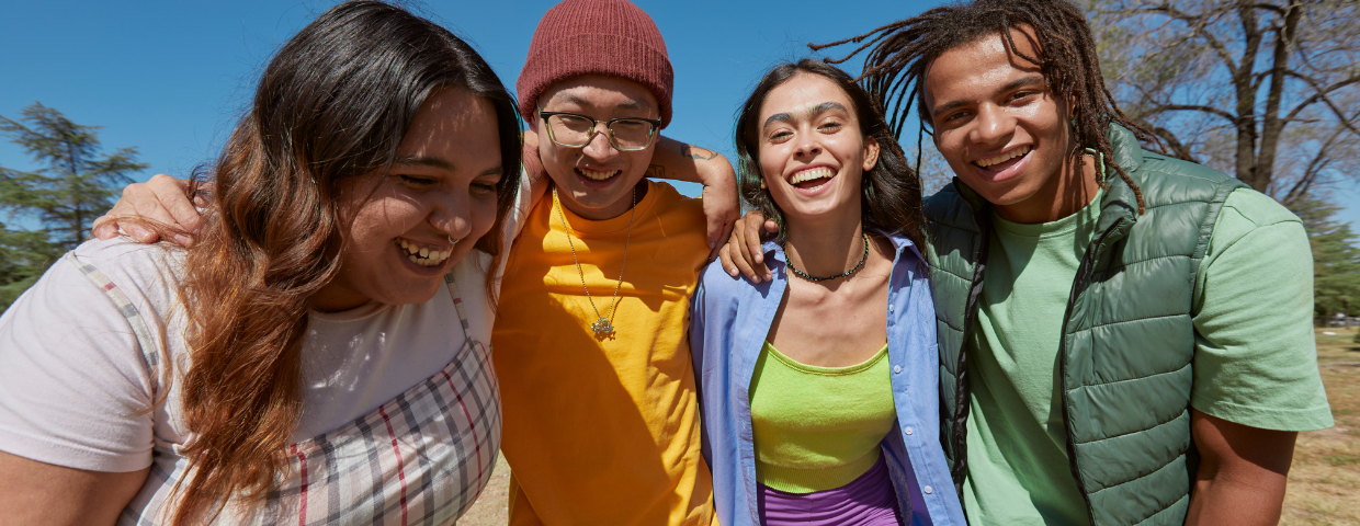 group of friends hanging out